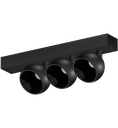 APLIQUE 3 LUCES LED BOMBU 9W DIM NEGRO