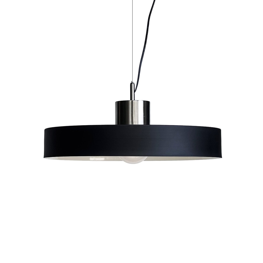 COLGANTE 1 LUZ  Ø480mm NEGRO Y NIQUEL