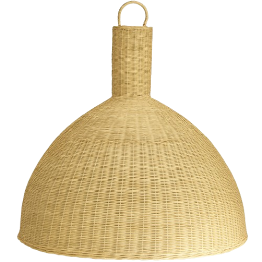 PANTALLA SOMBRERO RATAN 85X80CM