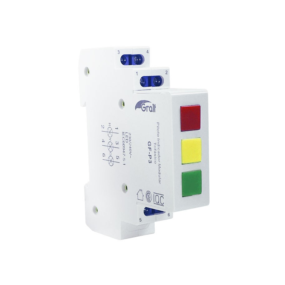INDICADOR LUMINOSO PARA RIEL DIN TRIFASICO 220V