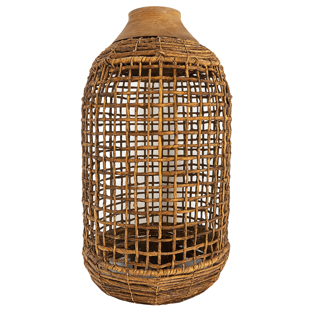 COLGANTE DE BANANO Y TECA 30CMx55CMH