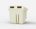CAMBRE TOMA CARGADOR USB DOBLE 220v BLANCO
