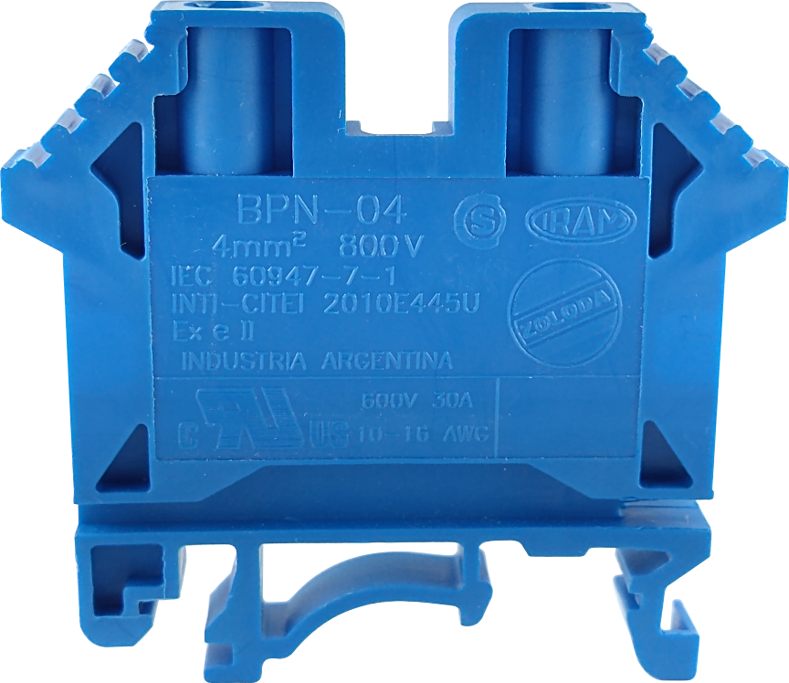 BORNERA BP CELESTE  4mm² ZOLODA