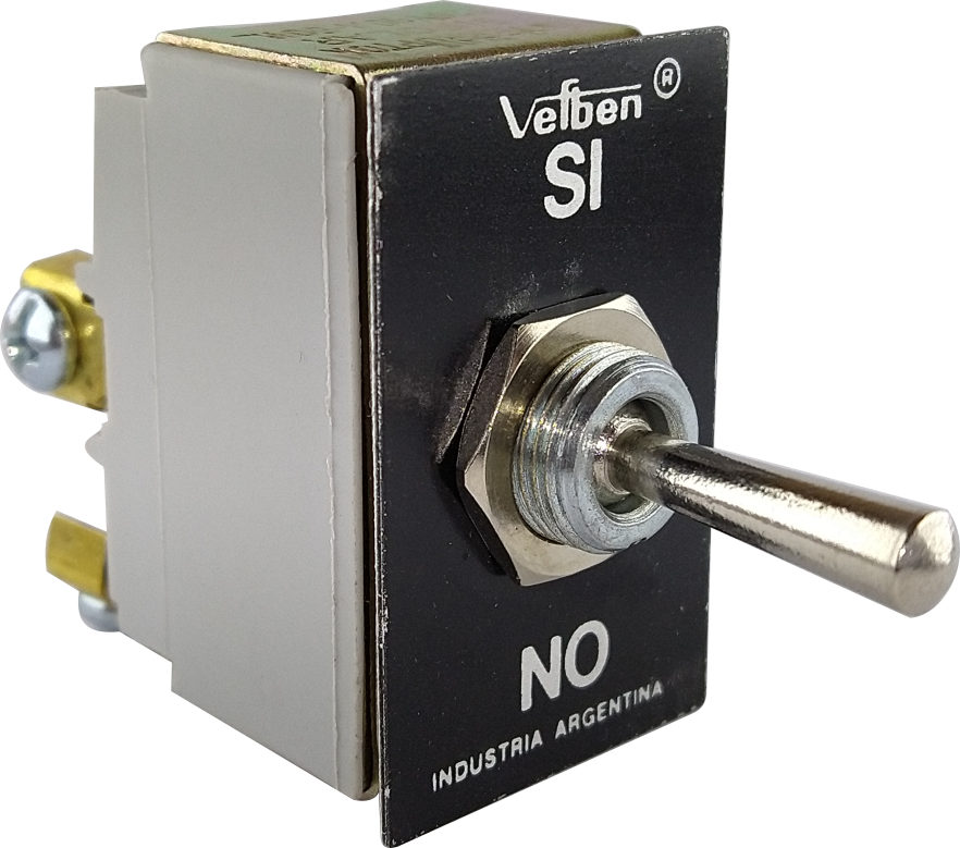 INTERRUPTOR 2X10A PALANCA METÁLICA 12A