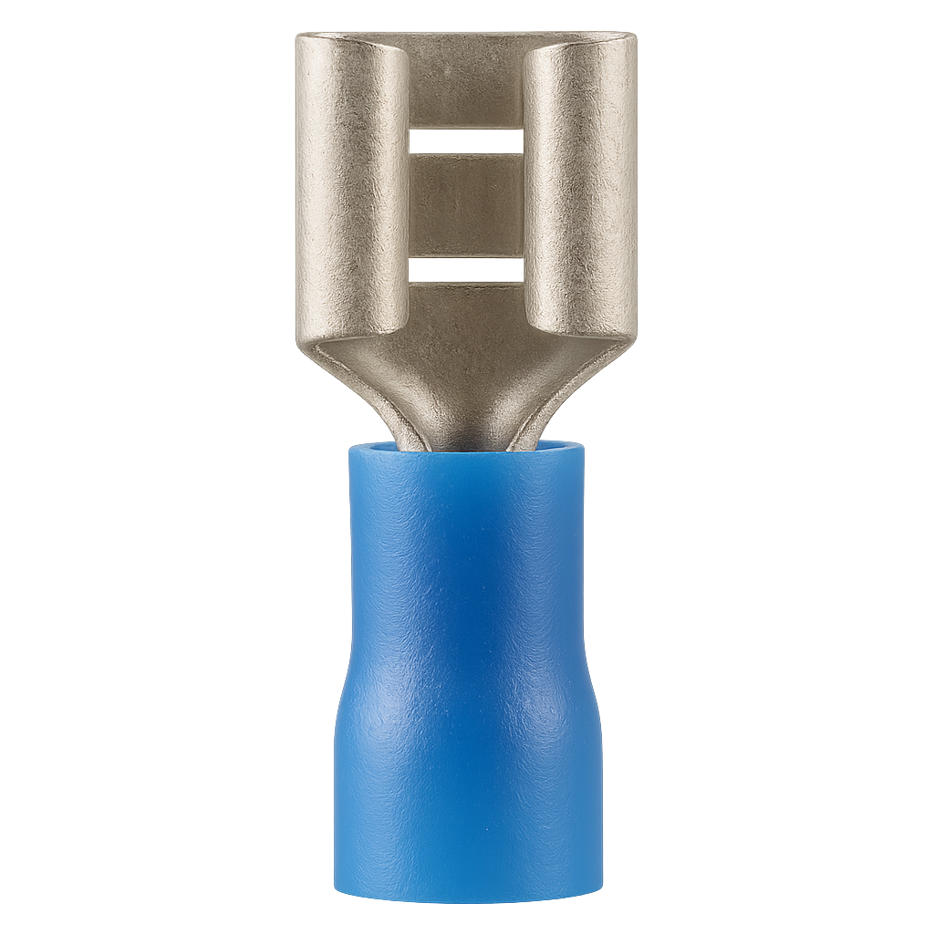 TERMINAL PREAISLADO B18 AZUL HEMBRA 6.3MM