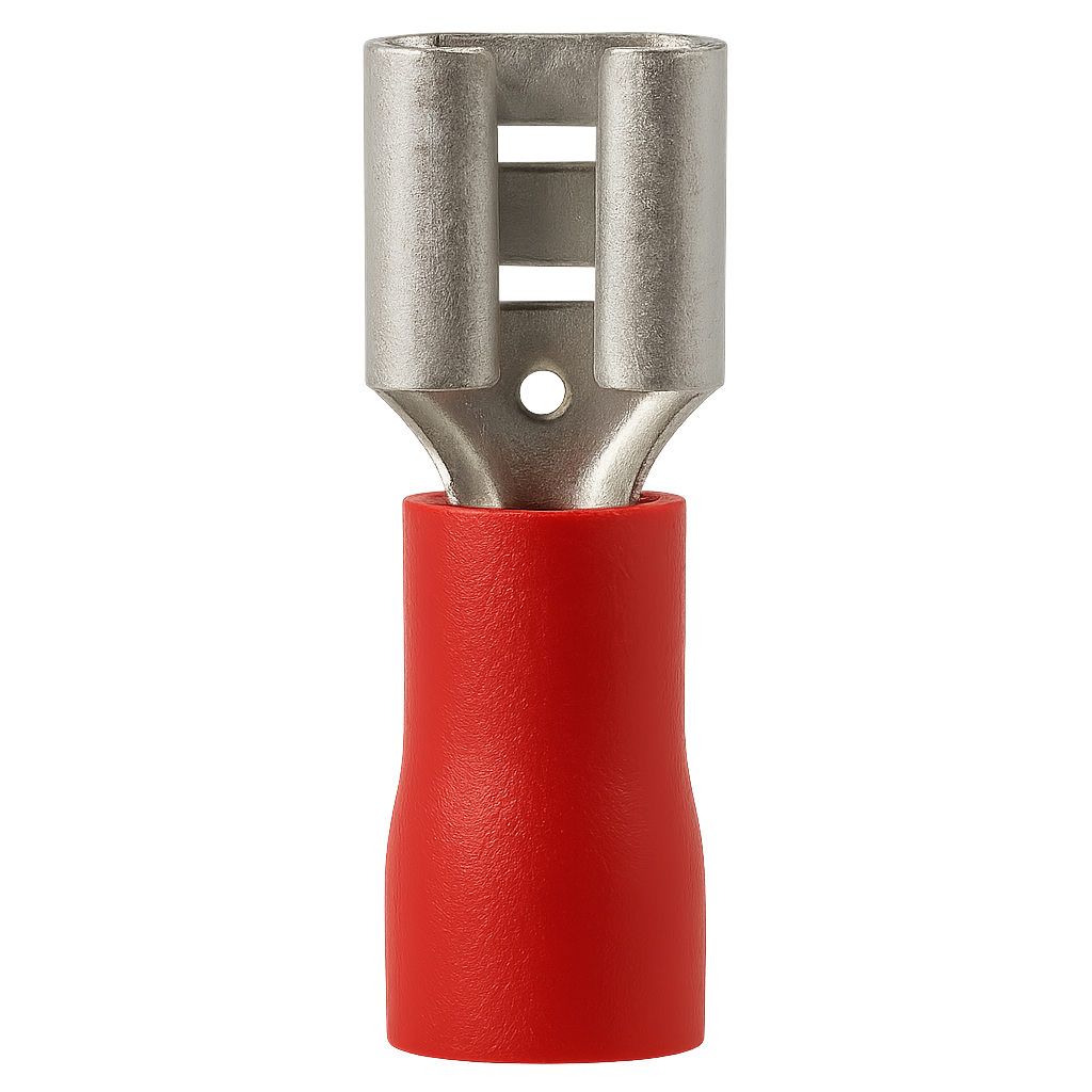 TERMINAL PREAISLADO A16 ROJO HEMBRA 6.3MM