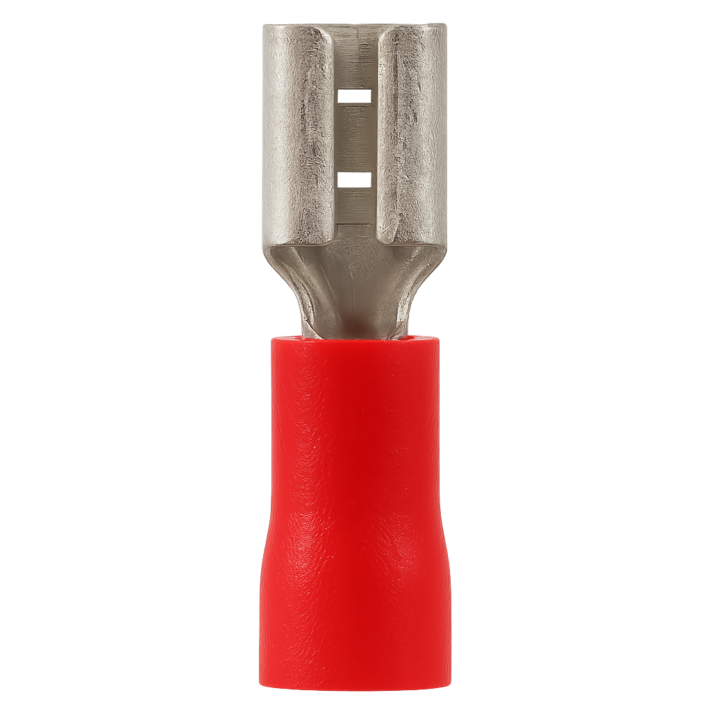 TERMINAL PREAISLADO A19 ROJO HEMBRA  CHICA 2.8MM