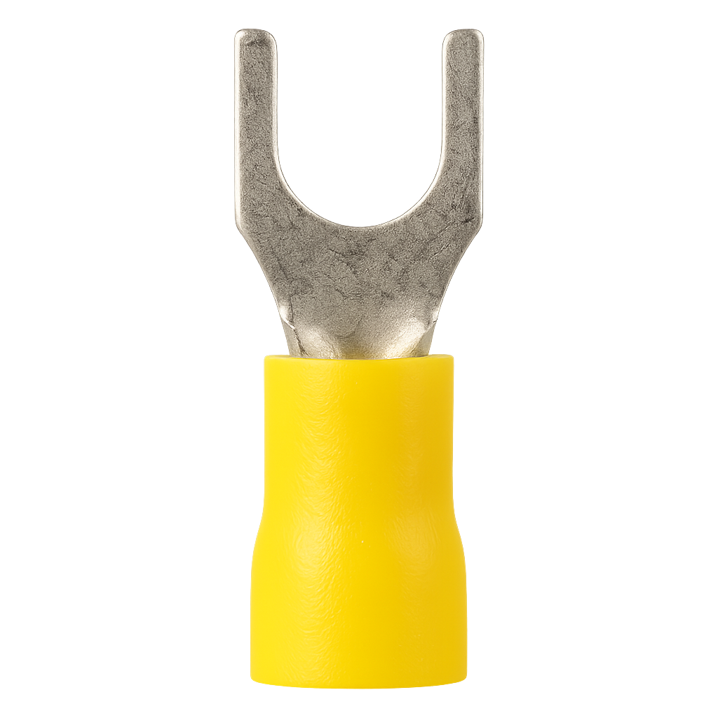 TERMINAL PREAISLADO C10 AMARILLO HORQUILLA 4MM