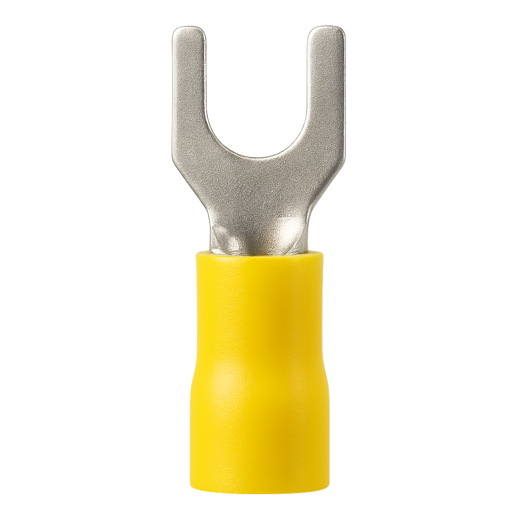 TERMINAL PREAISLADO C12 AMARILLO HORQUILLA 6MM