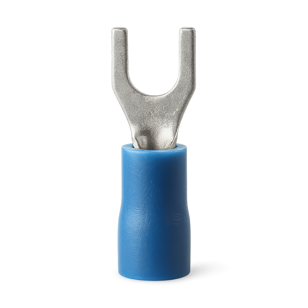 TERMINAL PREAISLADO B-9  AZUL HORQUILLA 3MM