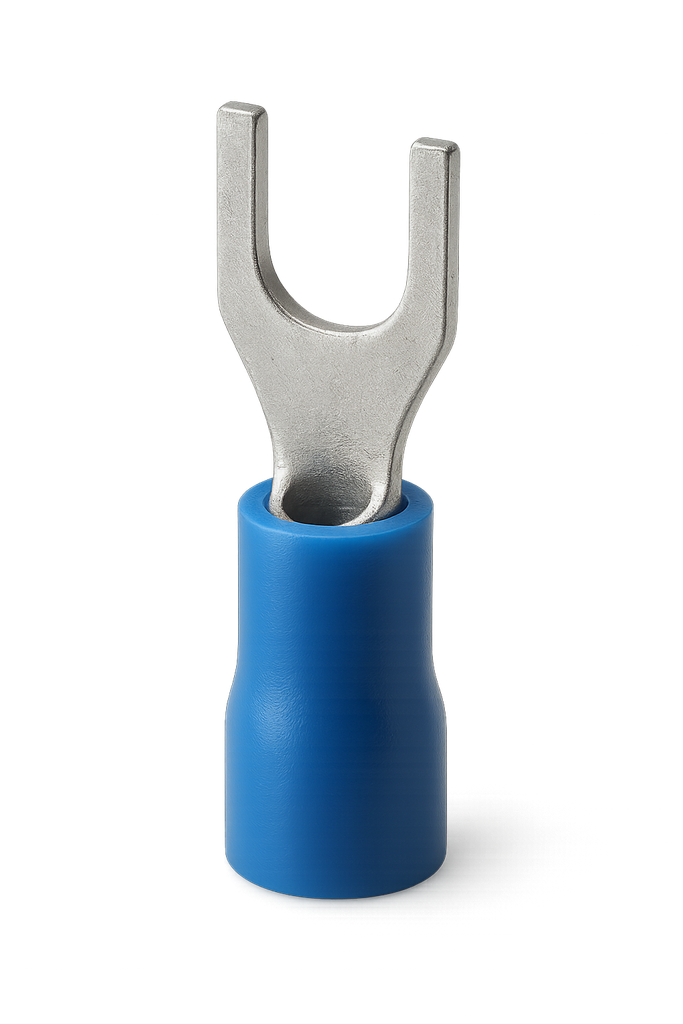 TERMINAL PREAISLADO B10 AZUL HORQUILLA 4.5MM