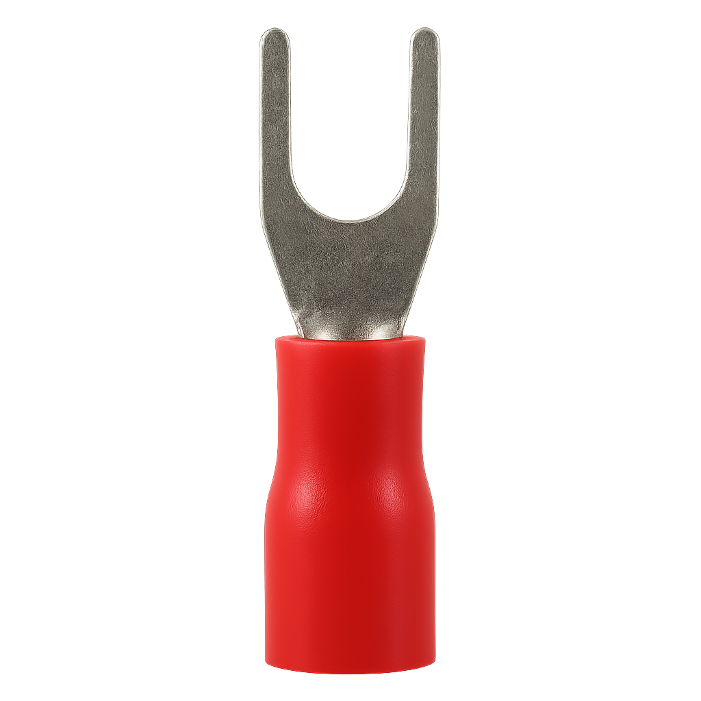 TERMINAL PREAISLADO A-9  ROJO HORQUILLA 3MM