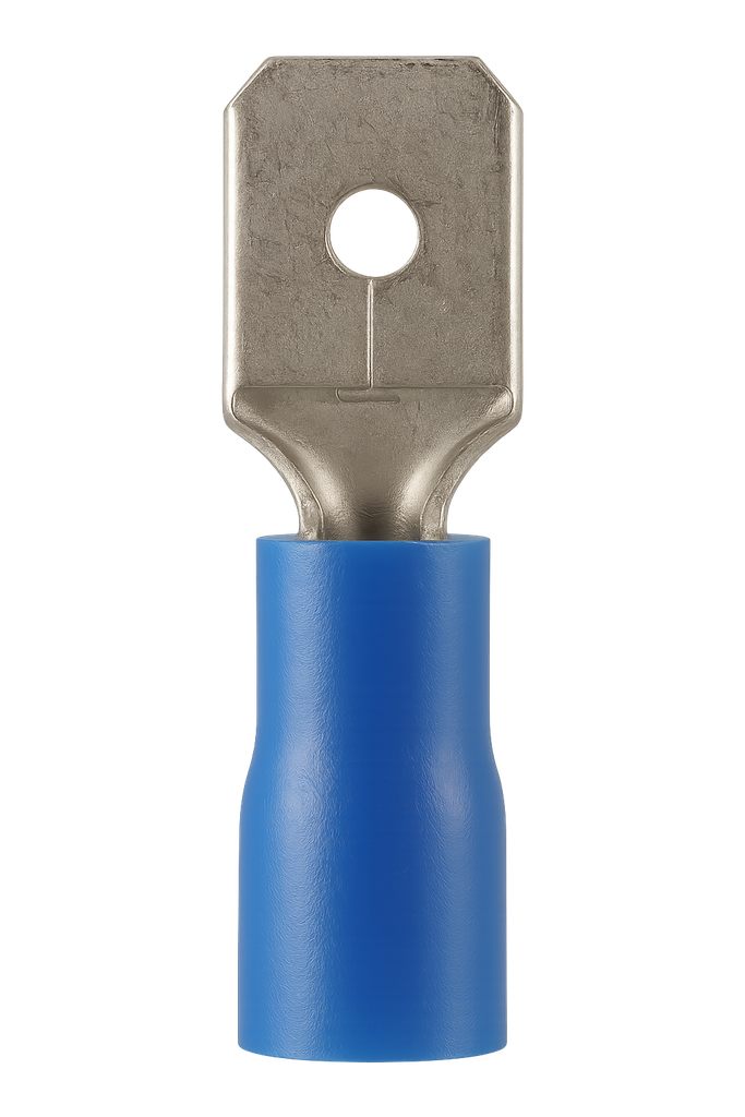 TERMINAL PREAISLADO B19 AZUL MACHO 6.3MM