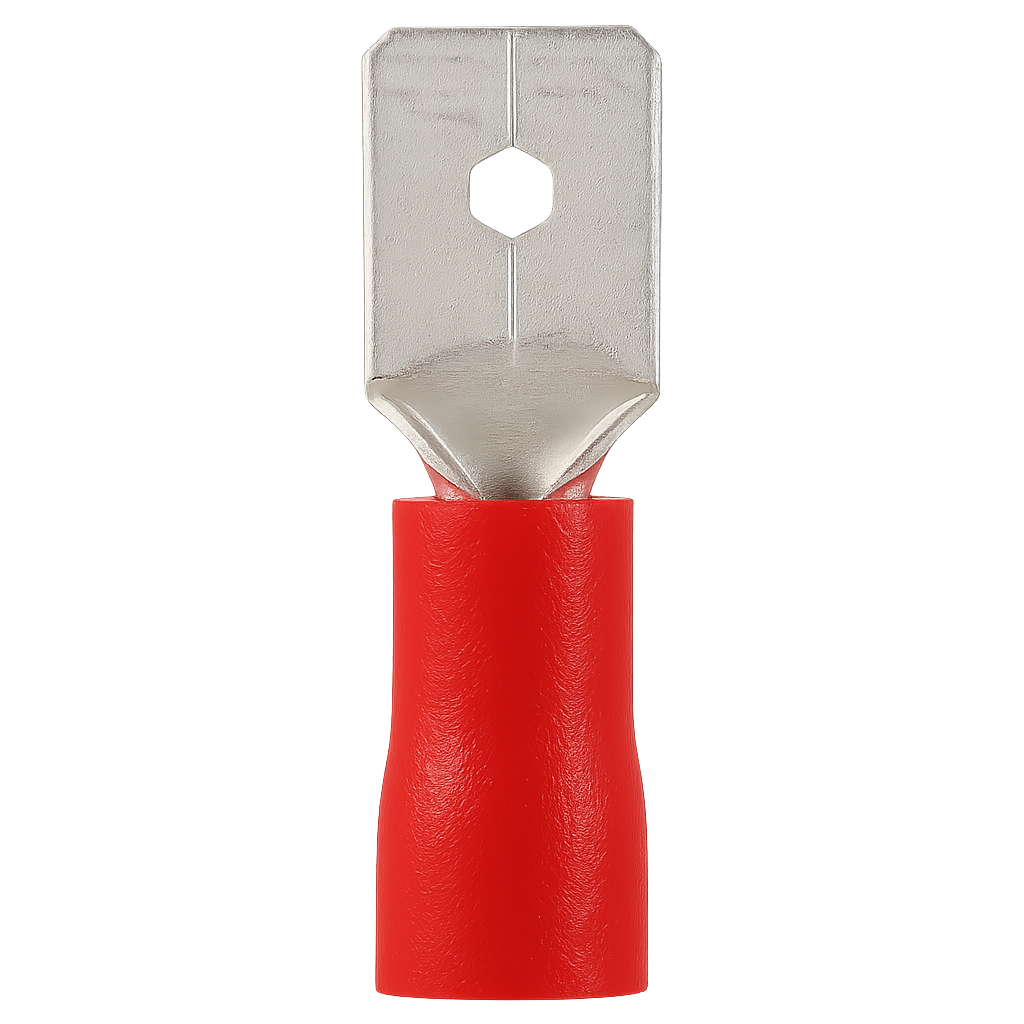 TERMINAL PREAISLADO A17 ROJO MACHO  6.3MM