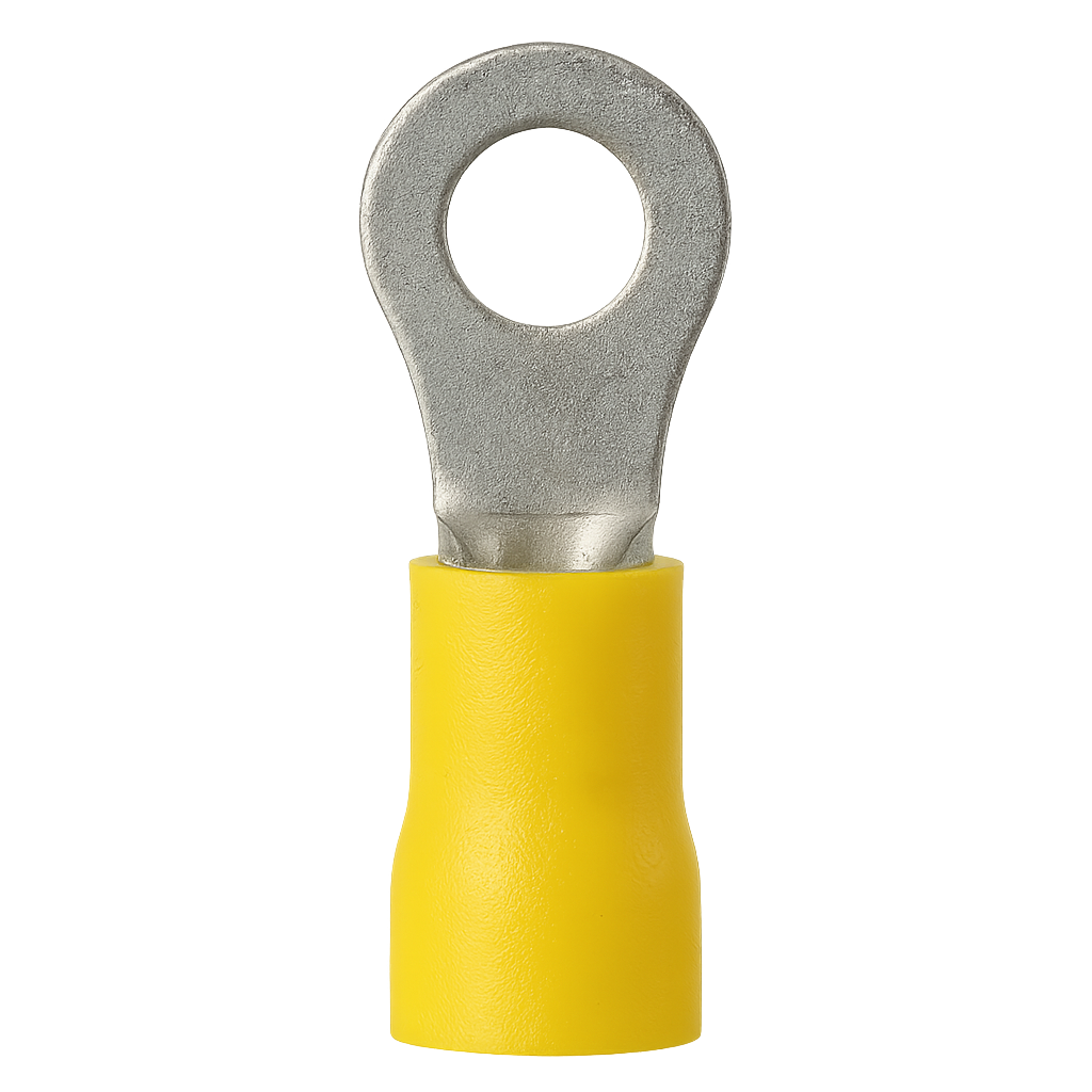 TERMINAL PREAISLADO C-4  AMARILLO OJAL Ø6MM