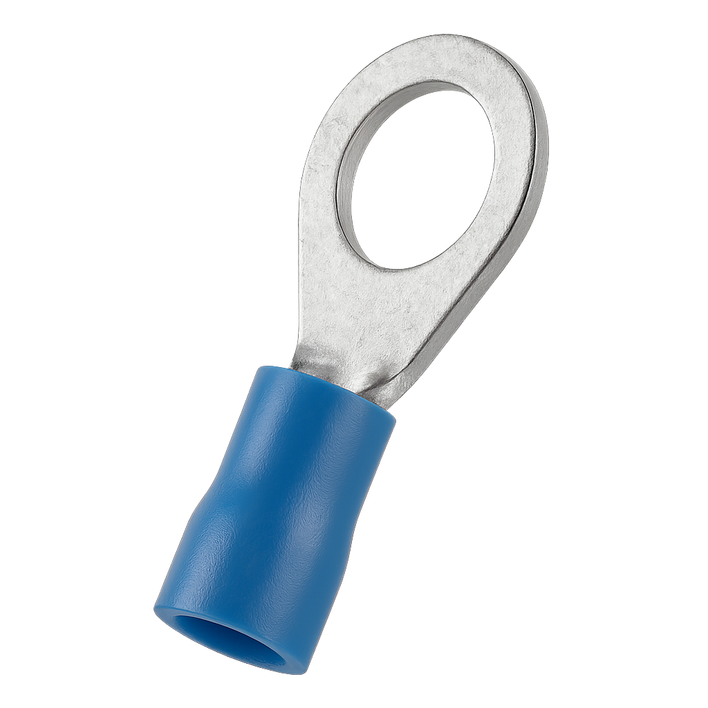 TERMINAL PREAISLADO B-6  AZUL OJAL Ø8MM
