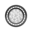 LAMPARA AR111 GU10 11W LED NEGRA 3000K