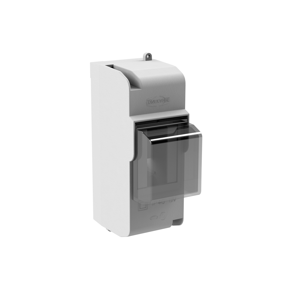 [81] CENTRAL DIN DE SOBREPONER  2 POLOS C/PUERTA IP41