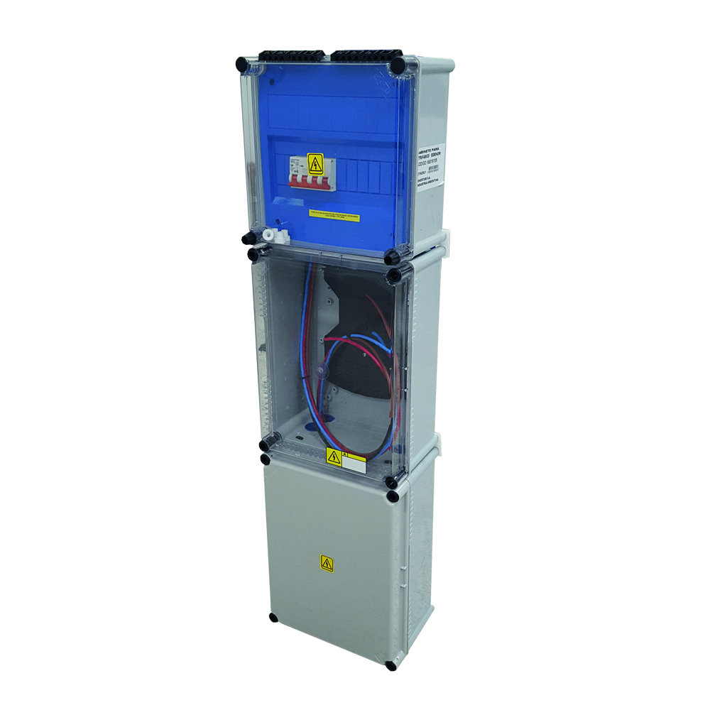 [6455] GABINETE P/ 1 MED. TRIF. ARMADO PVC