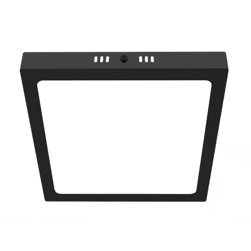 [6473] PLAFÓN LED CUADRADO NEGRO 18W 3000K