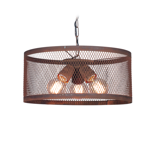 [6559] COLGANTE 3L PANTALLA DE MALLA 45CM OXIDO