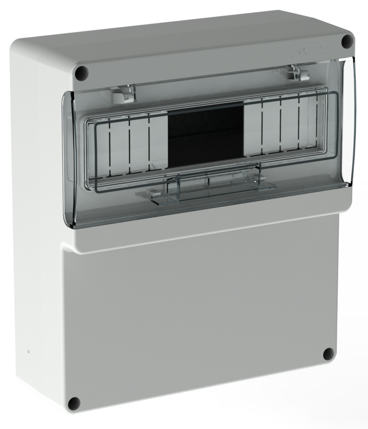 [6591] GABINETE PLÁSTICO P/12TM CIEGO 270x300x116mm  IP65