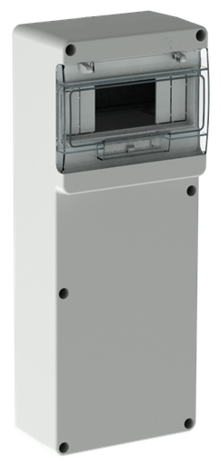 [6592] GABINETE PLÁSTICO P/ 8TM CIEGO 174x440x111mm IP65