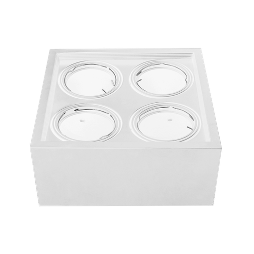 [6657] PLAFÓN CARDANICO AR111 X 4 BLANCO