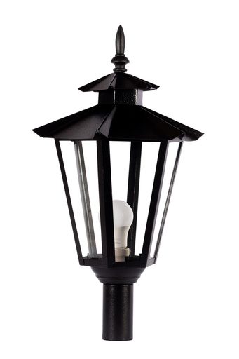 [6737] FAROL  CHAPA P/COLUMNA CANASTO HEXAGONAL