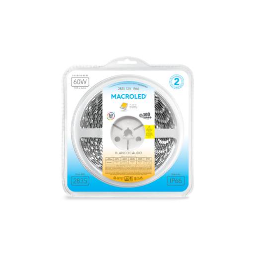 [7163] TIRA LED 5 MTS 12W 3000K 1030LM/M IP66