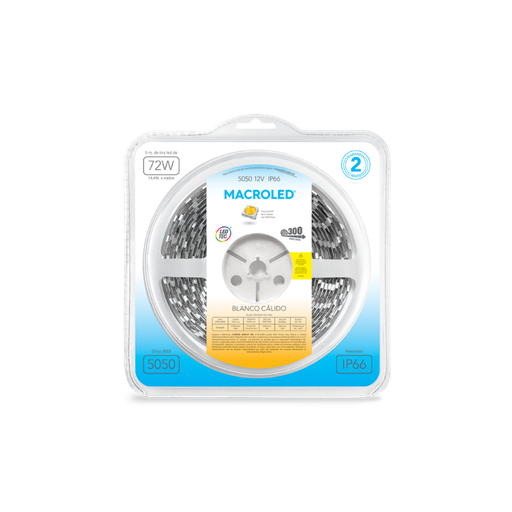 [7164] TIRA LED 5 MTS 14.4W 3000K 1425LM/M IP66