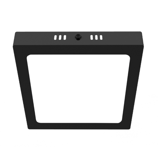 [7502] PLAFÓN LED CUADRADO NEGRO 12W 3000K