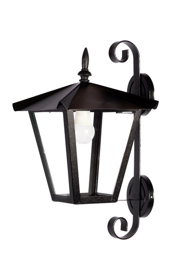 [7583] FAROL PARED CUADRADO CHAPA MEDIANO