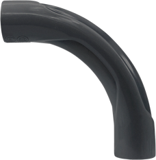 [7585] CAÑO PVC SEMI PESADO CURVA Ø 20mm NEGRO