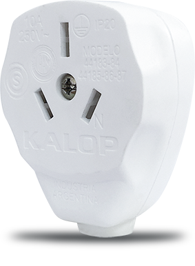 [7604] FICHA HEMBRA 3 PERNOS SALIDA LATERAL