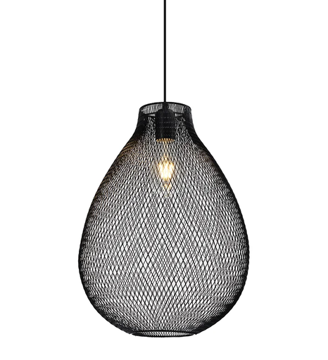 [7803] COLGANTE REJILLA MOMA NEGRO E27