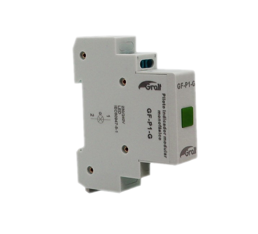 [7806] INDICADOR LUMINOSO PARA RIEL DIN VERDE 220V
