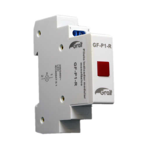 [7807] INDICADOR LUMINOSO PARA RIEL DIN ROJO 220V