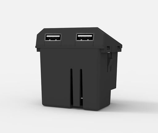 [5947] CAMBRE TOMA CARGADOR USB DOBLE 220v GRIS