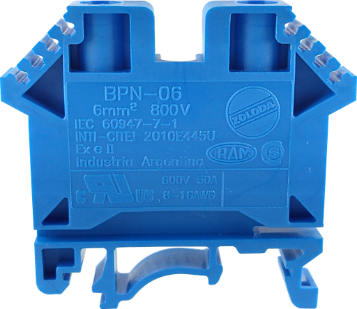 [3829] BORNERA BP CELESTE  6mm² ZOLODA