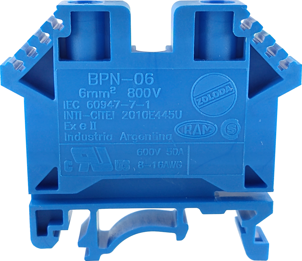 [3829] BORNERA BP CELESTE  6mm² ZOLODA