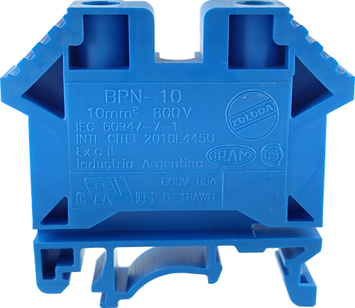 [4913] BORNERA BP CELESTE 10mm² ZOLODA