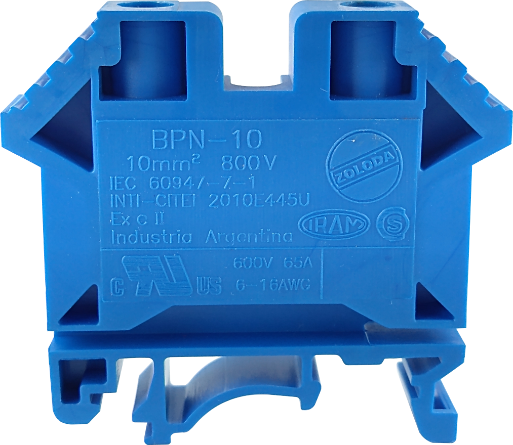 [4913] BORNERA BP CELESTE 10mm² ZOLODA