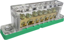 [6022] BORNERA REPARTID. UNIPOLAR 7 CONEX VERDE