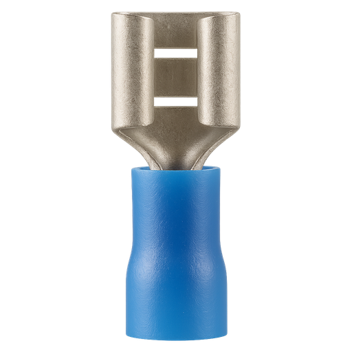 [1744] TERMINAL PREAISLADO B18 AZUL HEMBRA 6.3MM