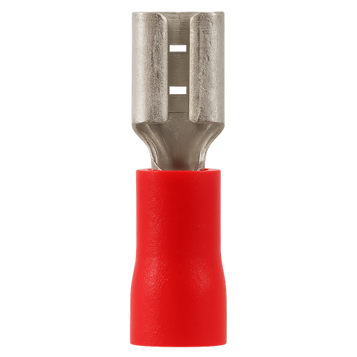 [1851] TERMINAL PREAISLADO A19 ROJO HEMBRA  CHICA 2.8MM