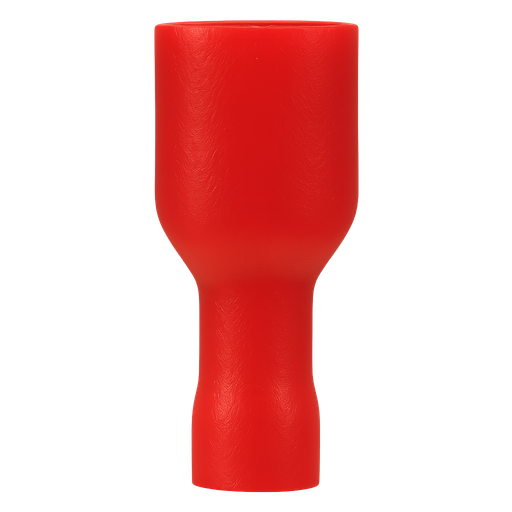 [1848] TERMINAL PREAISLADO A18 ROJO HEMBRA  COMP 6.3MM