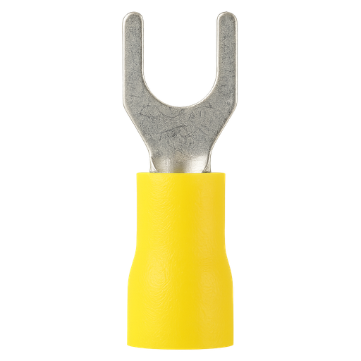 [383] TERMINAL PREAISLADO C-9  AMARILLO HORQUILLA 3MM