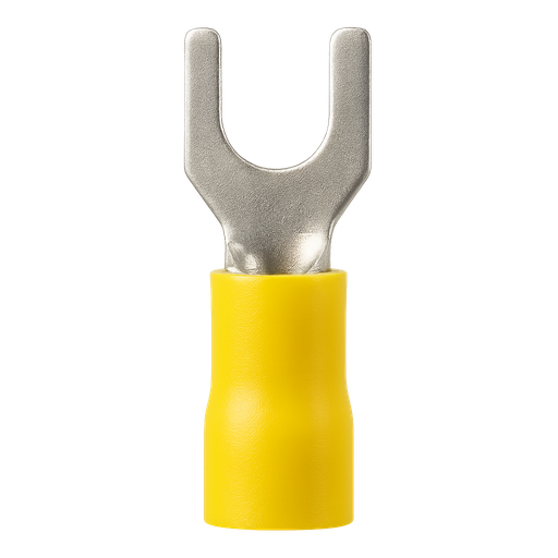 [1689] TERMINAL PREAISLADO C12 AMARILLO HORQUILLA 6MM