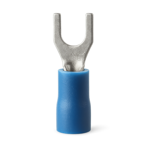 [1854] TERMINAL PREAISLADO B-9  AZUL HORQUILLA 3MM